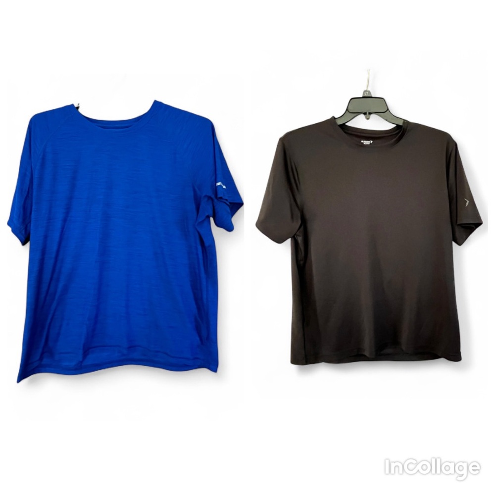 Old Navy Active Men's Blue & Black Short Sleeve Shirts